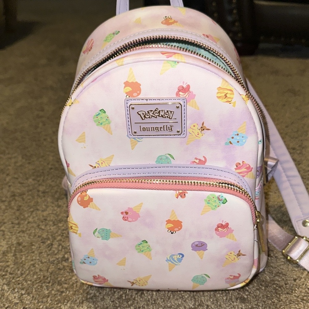 Loungefly Pokemon ice cream mini backpack EUC